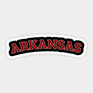 Arkansas Vintage Retro  University Style Typography Sticker